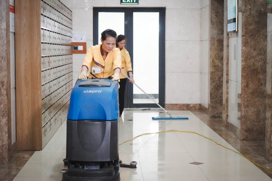 Hoạt động vệ sinh định kỳ tại một dự án TNPM quản lý. anh-2-nam-quang-10.jpg