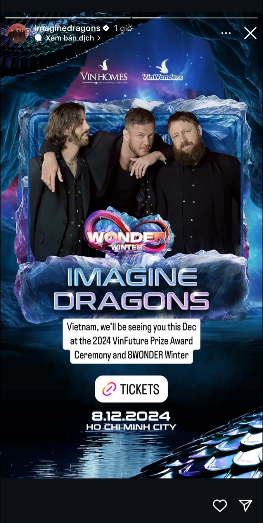 Imagine Dragons 'gây bão mạng' khi xác nhận lưu diễn Việt Nam