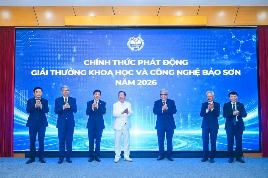 Giải thưởng Khoa học và Công nghệ Bảo Sơn 2026 được phát động sáng 9/5.