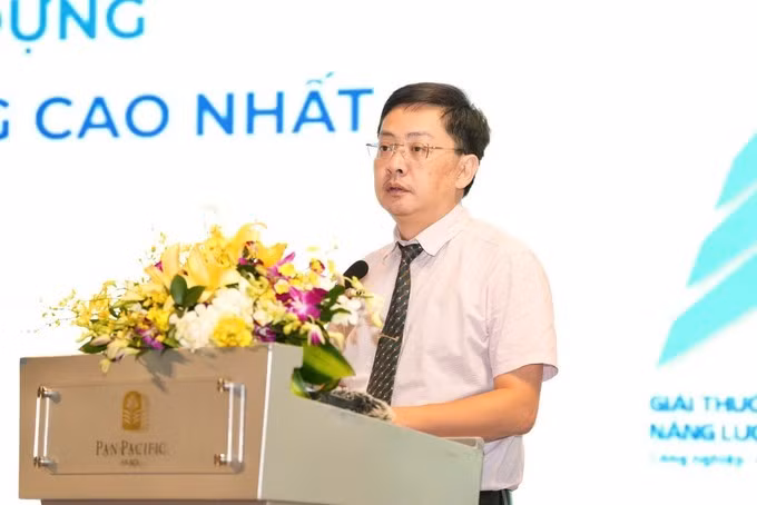 Ông Đặng Hải Dũng, Phó Cục trưởng Cục Đổi mới sáng tạo, Chuyển đổi xanh và Khuyến công (Bộ Công Thương) phát biểu tại lễ phát động loạt giải thưởng về sử dụng hiệu quả năng lượng.