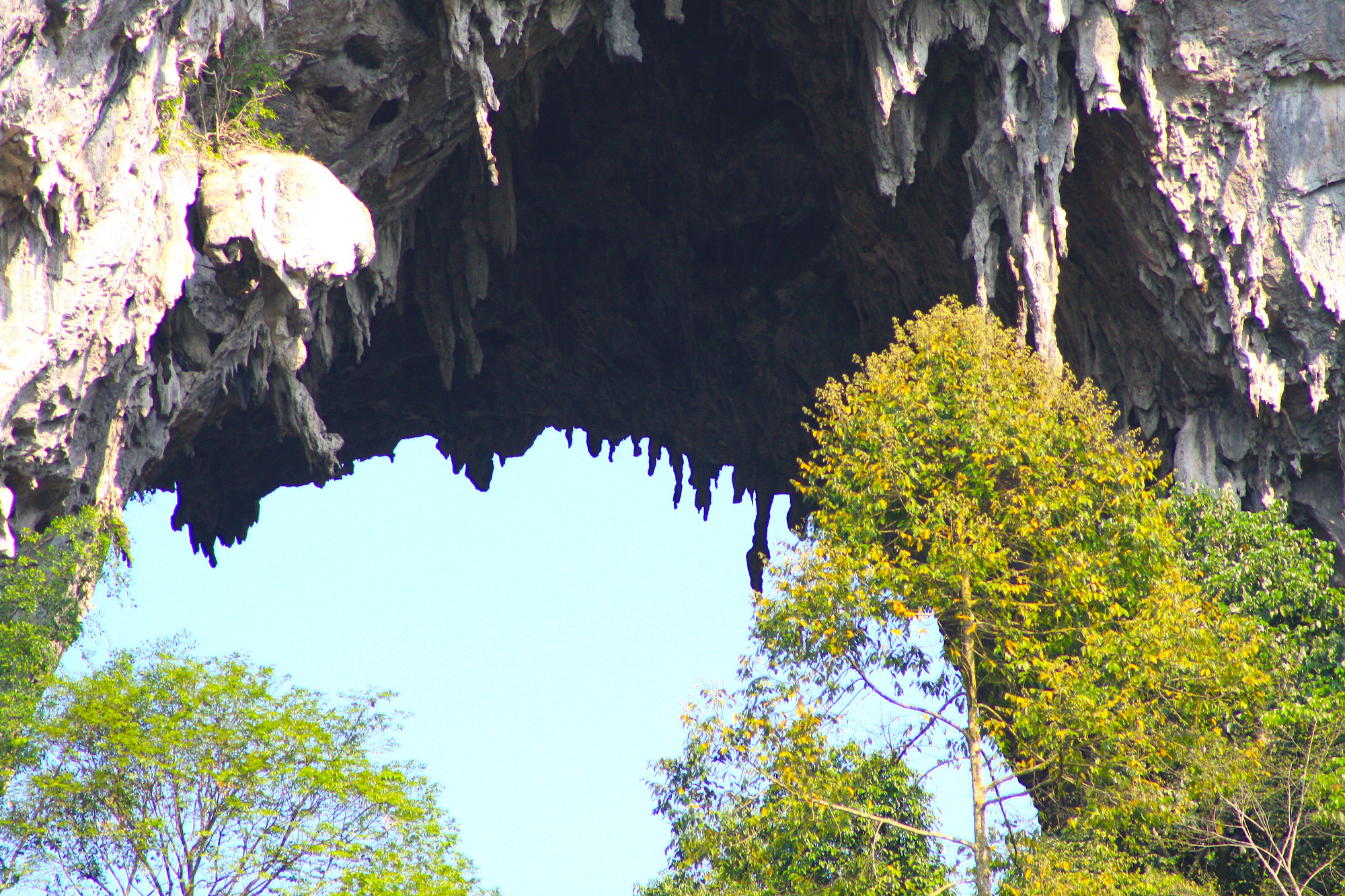 Theo các nhà khoa học, núi Mắt Thần là một hang khô hóa thạch được hình thành trong quá trình kiến tạo địa chất diễn ra hàng trăm triệu năm trước. Phía gần bên trên đỉnh, có một hang hình tròn, đường kính khoảng 50 m, xuyên từ mặt bên này, sang bên kia núi tạo thành một &apos;lỗ thủng&apos; độc đáo.