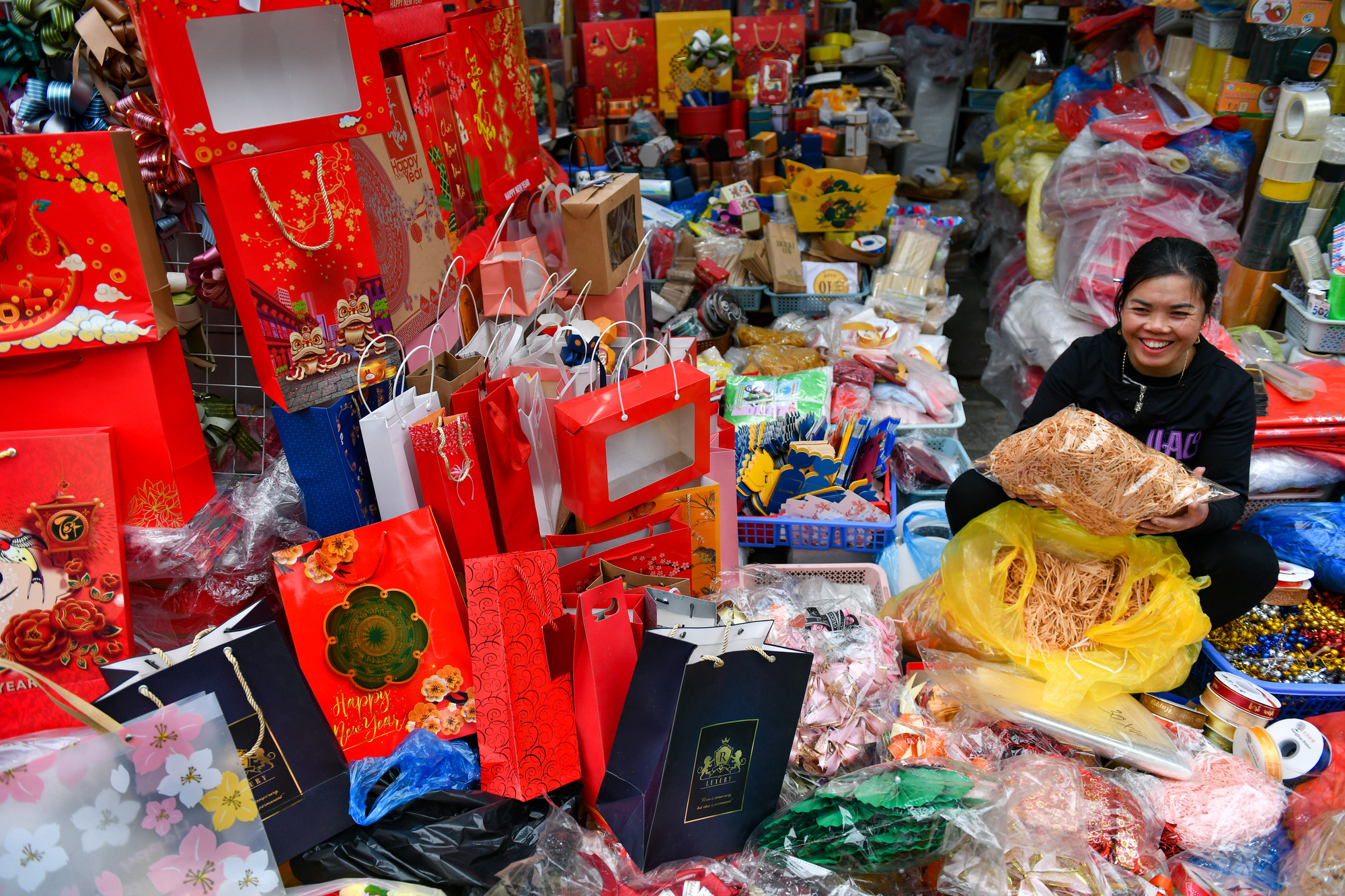 Phố Hàng Chiếu với những mặt hàng kinh doanh đặc trưng đang góp phần phục vụ nhu cầu mua sắm của người dân trong dịp Tết Nguyên đán Giáp thìn 2024.