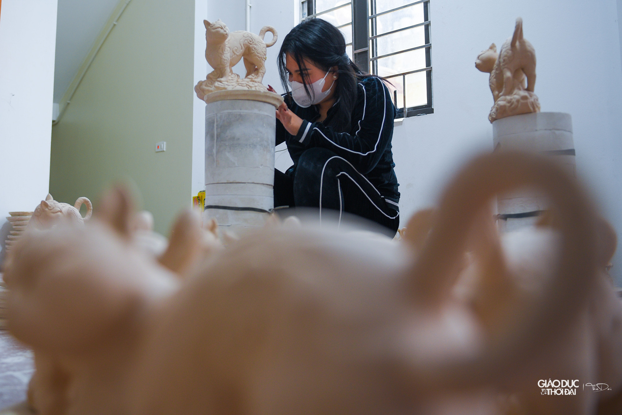 Để tạo hình Kỳ Linh Nhâm Dần với nhiều chi tiết khó đòi hỏi sự khéo léo, tỉ mỉ.