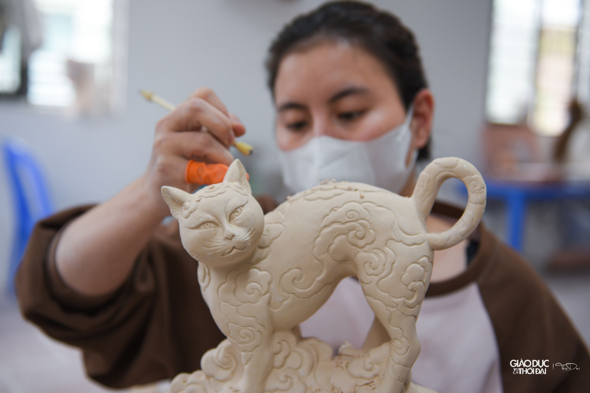 Để tạo hình Kỳ Linh Nhâm Dần với nhiều chi tiết khó đòi hỏi sự khéo léo, tỉ mỉ.