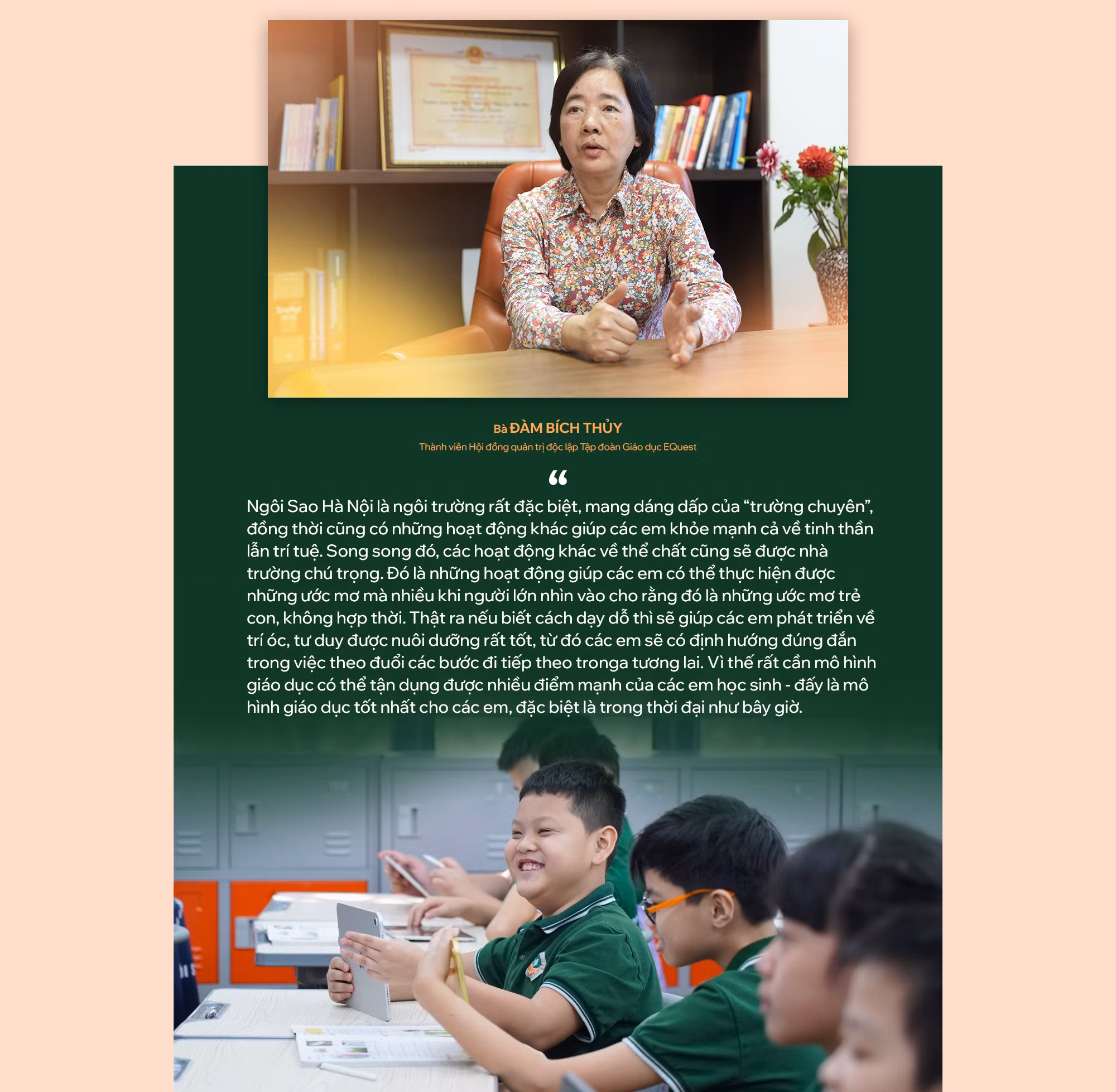 Để đẩy mạnh hơn nữa việc “chắp cánh” cho các con, nhà trường tổ chức Học bổng Ngôi Sao Hà Nội để khuyến khích, động viên và trao cơ hội học tập cho những học sinh xuất sắc trên địa bàn cả nước. Đến nay, Học bổng Ngôi Sao Hà Nội đã được tổ chức 12 năm liên tiếp, nhận được sự quan tâm và chờ đón của hàng nghìn phụ huynh, học sinh. Đây cũng là cơ hội cho Ngôi Sao Hà Nội tìm kiếm những tài năng để “ươm mầm” và giúp các em phát huy tối đa năng lực của mình.