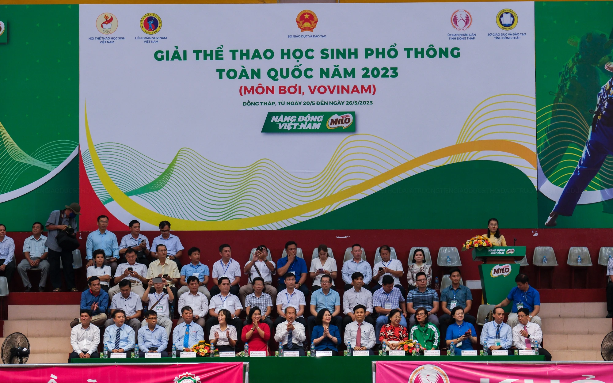 Bộ GD&ĐT khai mạc Giải thể thao học sinh phổ thông toàn quốc năm 2023 môn Vovinam và Bơi lội.