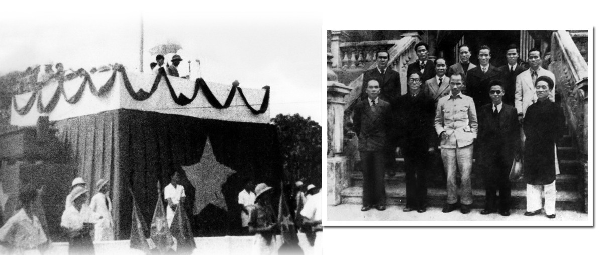 Sáng 2/9/1945, tại Quảng trường Ba Đình lịch sử, Chủ tịch Hồ Chí Minh đọc Tuyên ngôn Độc lập, khai sinh nước Việt Nam Dân chủ Cộng hòa. Sáng 3/9/1945, Chủ tịch Hồ Chí Minh và các thành viên Hội đồng Chính phủ lâm thời nước Việt Nam Dân chủ Cộng hòa ra mắt, họp phiên đầu tiên. Tại phiên họp này, Chủ tịch Hồ Chí Minh đã đặt vấn đề về sự cần thiết phải có một bản Hiến pháp dân chủ cho nước Việt Nam. Sáng 2/9/1945, tại Quảng trường Ba Đình lịch sử, Chủ tịch Hồ Chí Minh đọc Tuyên ngôn Độc lập, khai sinh nước Việt Nam Dân chủ Cộng hòa. Sáng 3/9/1945, Chủ tịch Hồ Chí Minh và các thành viên Hội đồng Chính phủ lâm thời nước Việt Nam Dân chủ Cộng hòa ra mắt, họp phiên đầu tiên. Tại phiên họp này, Chủ tịch Hồ Chí Minh đã đặt vấn đề về sự cần thiết phải có một bản Hiến pháp dân chủ cho nước Việt Nam.
