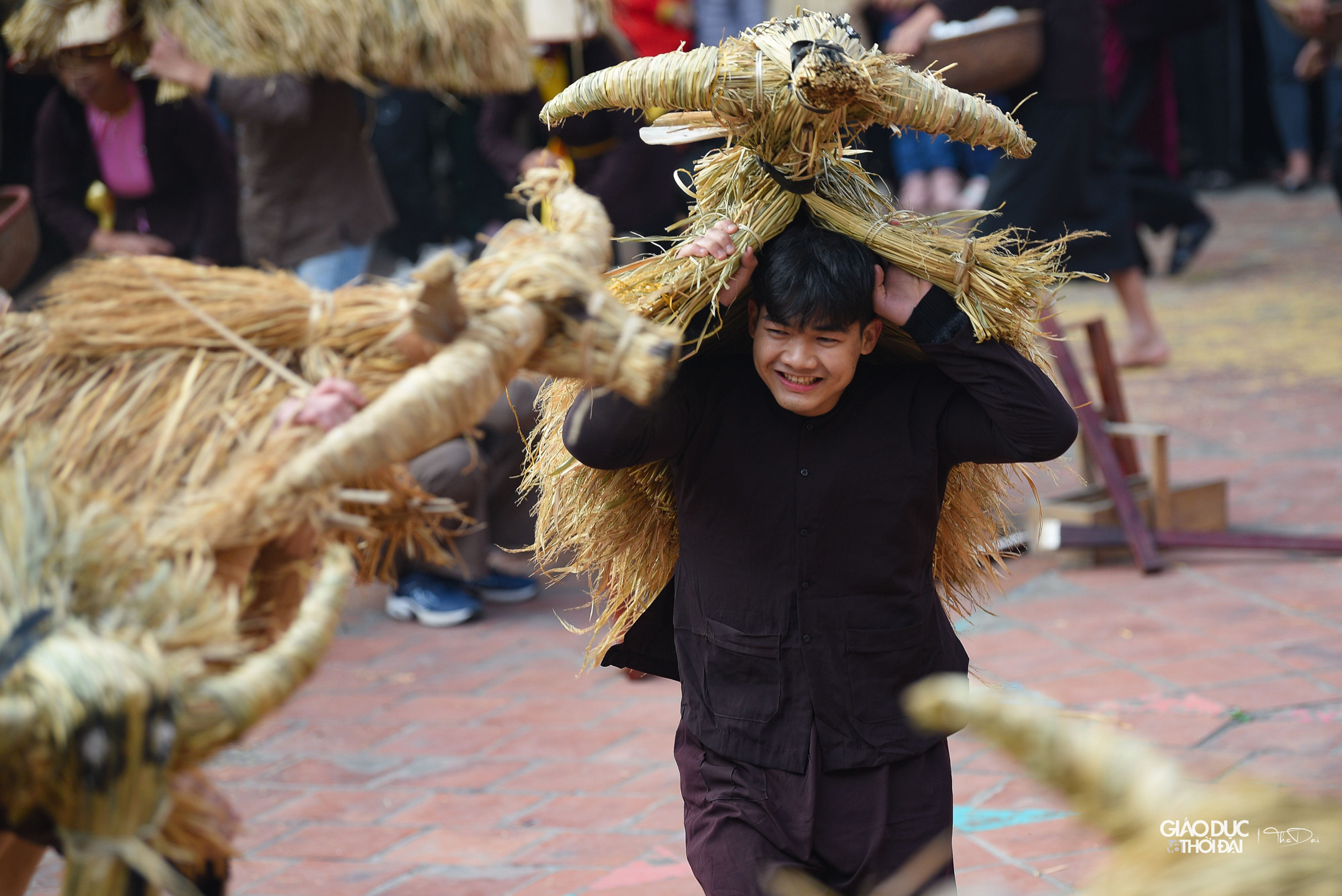 Không khí hứng khởi của lễ hội được người dân xã Đại Đồng tạo ra nhằm hướng đến một năm lao động sản xuất hăng say.