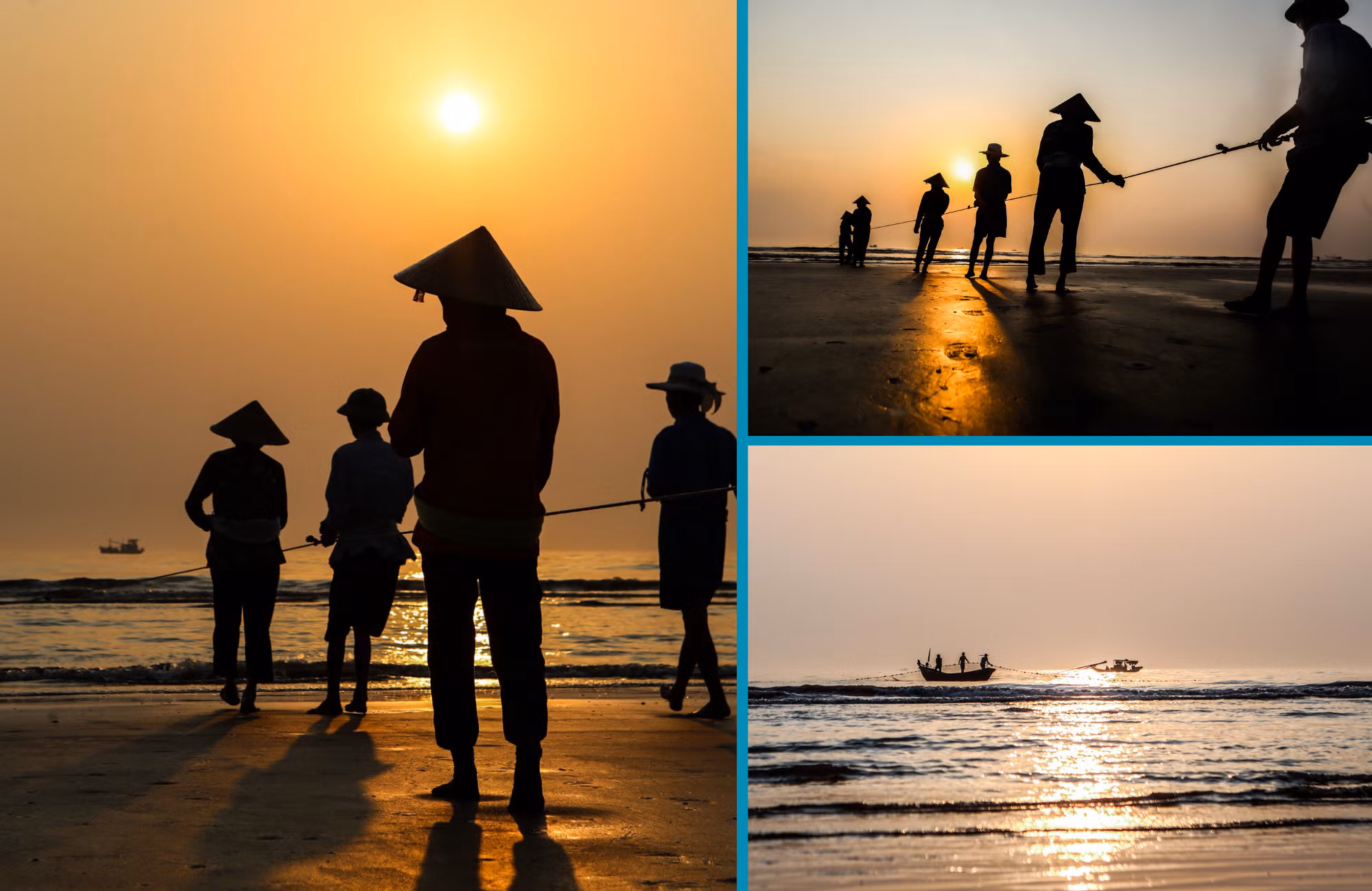 Ngư dân kiếm tiền bằng việc 'đi giật lùi'.