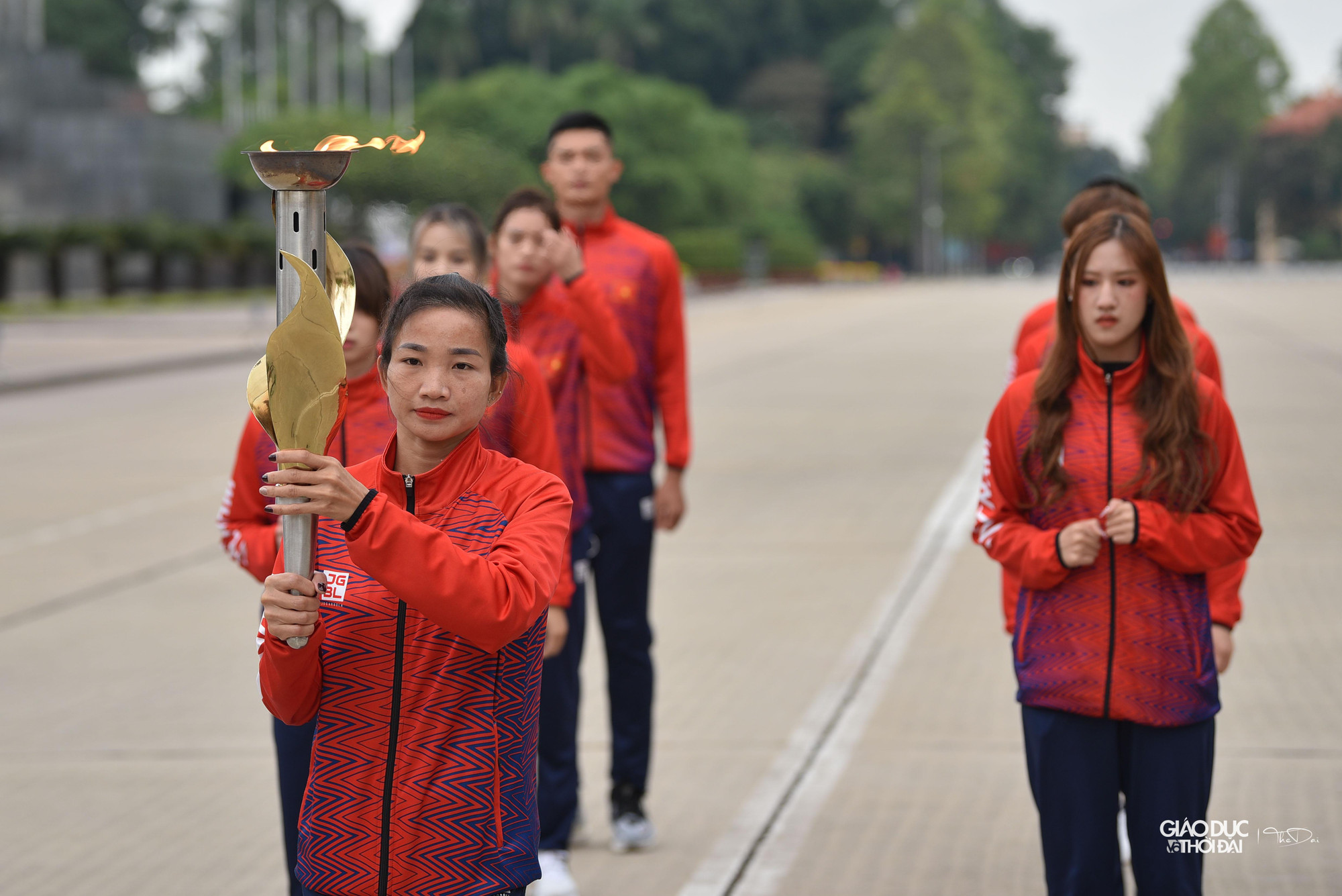 Ngọn đuốc sẽ được châm vào đèn lưu lửa tại Quảng trường SunGroup (Quảng Ninh) và lưu giữ đến ngày khai mạc Đại hội Thể thao toàn quốc lần thứ IX (9/12).