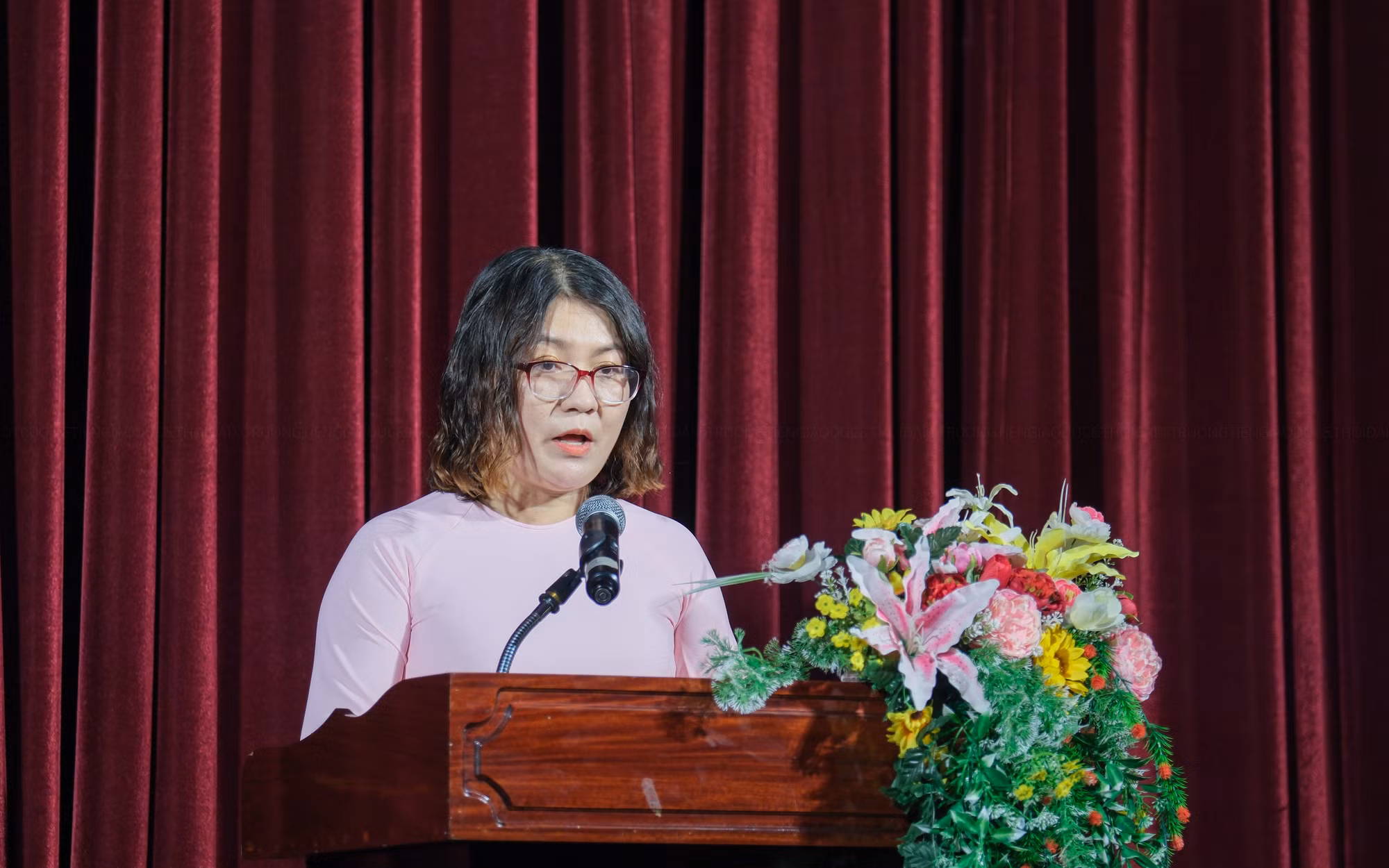 Bà Nguyễn Thị Hoài Tâm, Phó Hiệu trưởng Trường Cao đẳng Văn hóa Nghệ thuật Cần Thơ.