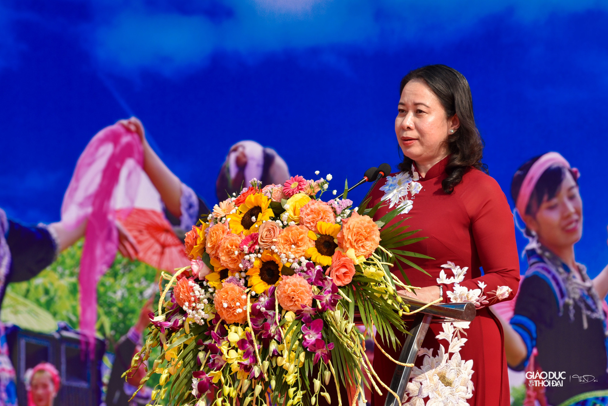 Quyền Chủ tịch nước Võ Thị Ánh Xuân phát biểu tại ngày hội. Quyền Chủ tịch nước Võ Thị Ánh Xuân phát biểu tại ngày hội.