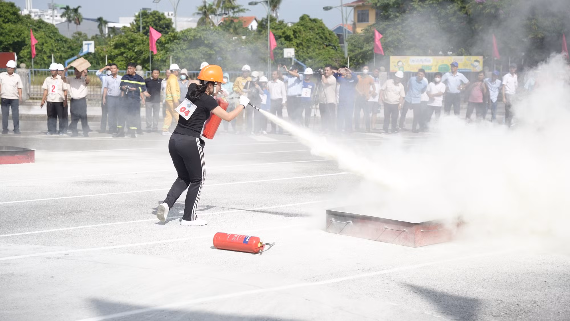 Hội thao đã tạo khí thế thi đua sôi nổi trong phong trào toàn dân PCCC và ý thức được tầm quan trọng của công tác PCCC. (Ảnh: Ngọc Minh)
