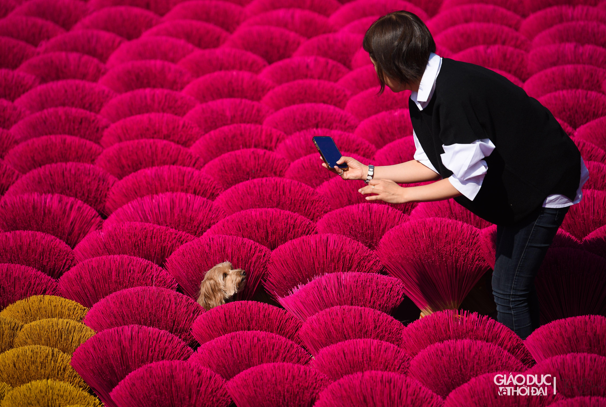 Nhiều người ngỡ ngàng với sắc màu tại nơi đây.