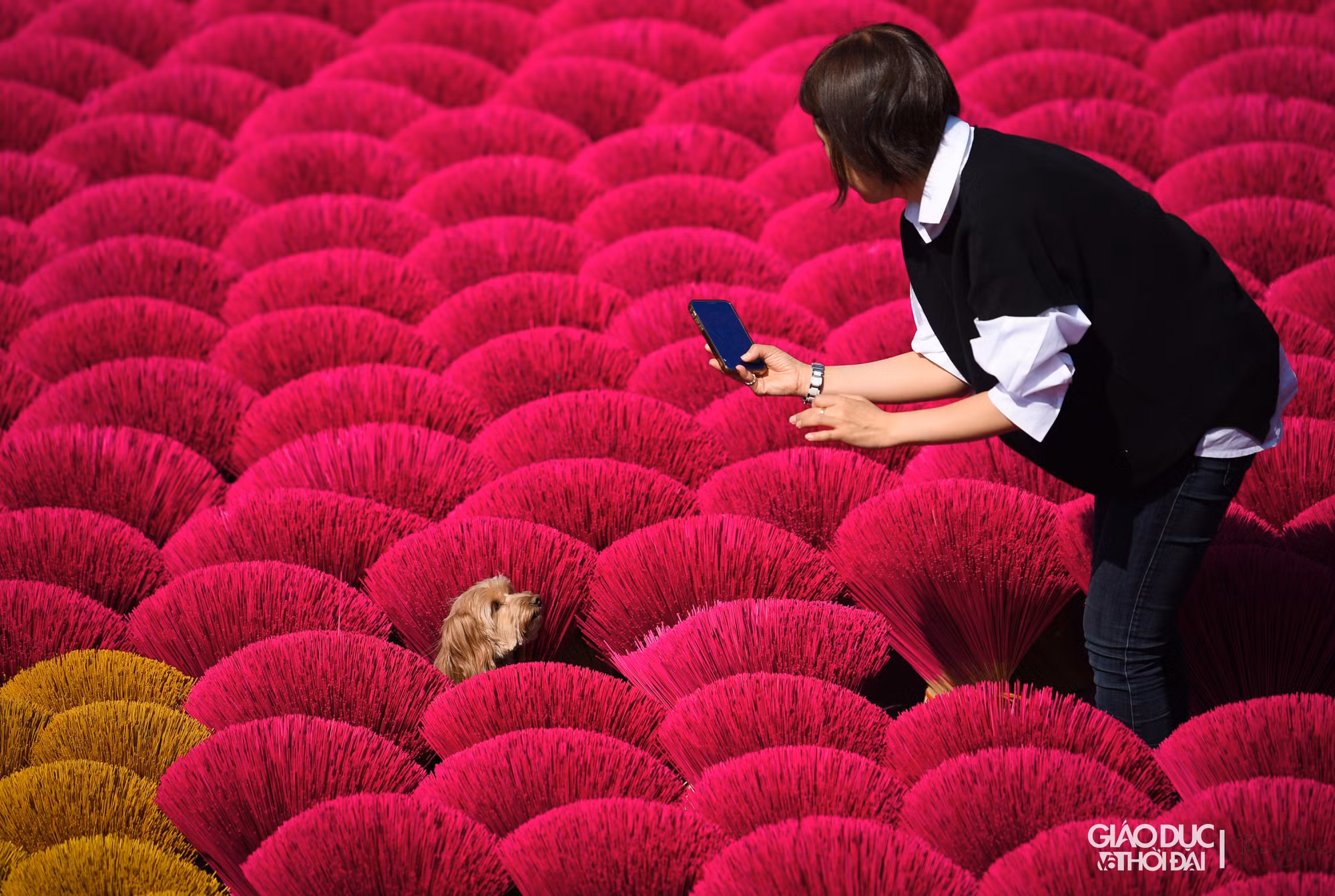 Nhiều người ngỡ ngàng với sắc màu tại nơi đây.