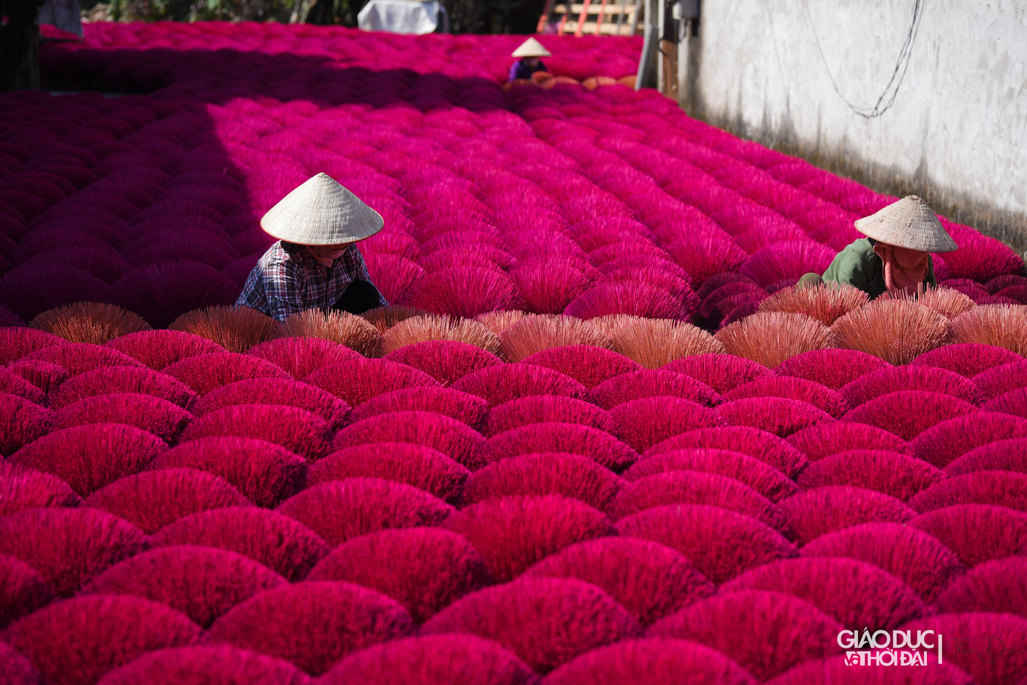 Ông Long cho biết, việc đón khách các đoàn khách đến cũng tình cờ, từ rất lâu khi phơi chân hương thì có khách đến hỏi, ông cũng nhiệt tình trả lời, sau nhiều người đến với gia đình ông hơn.