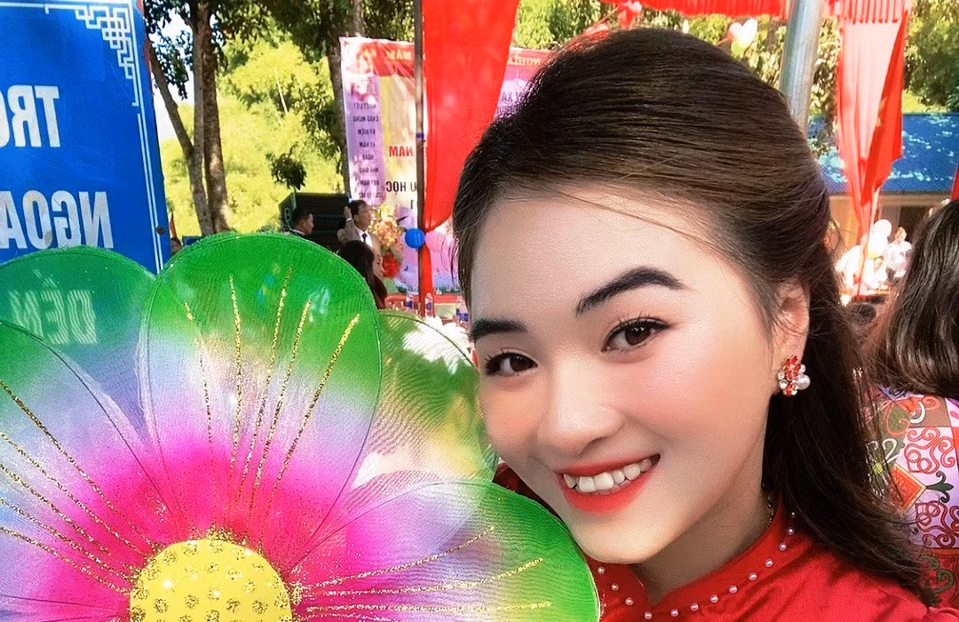 Cô Len Thị Hậu hiện nay đang là GV hợp đồng ở Trường Mầm non Trung Lý, huyện Mường Lát (Thanh Hóa). Ảnh: NVCC