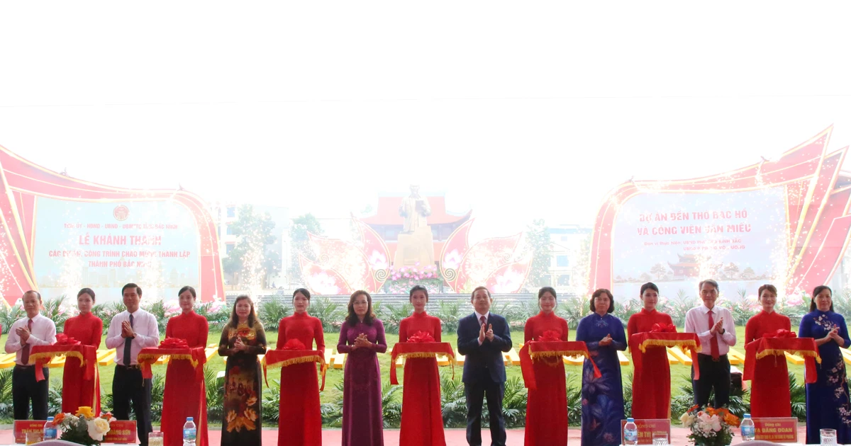 Khánh thành Đền thờ Bác Hồ và công viên Văn Miếu chào mừng Bắc Ninh