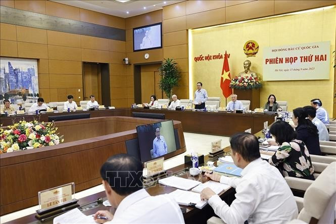 Chủ tịch Quốc hội Trần Thanh Mẫn, Chủ tịch Hội đồng Bầu cử quốc gia phát biểu. Ảnh: Doãn Tấn/TTXVN chu-tich-quoc-hoi-tran-thanh-man-chu-tri-phien-hop-thu-hai-4.jpg