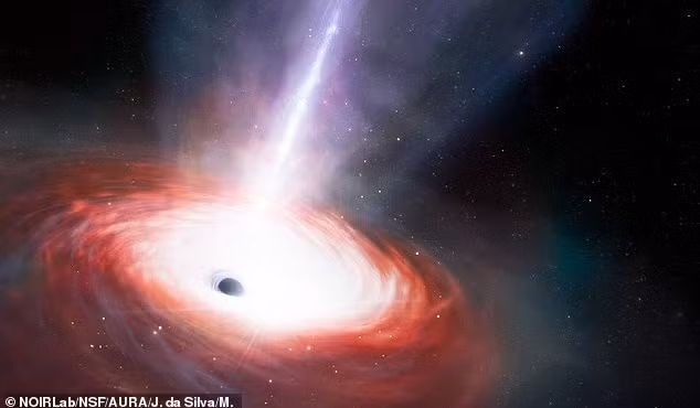 Điều khiến khám phá này trở nên thú vị là hố đen siêu lớn không hề tích tụ thêm vật chất hay tạo ra chùm năng lượng nào được gọi là quasar (hình minh họa). Điều này mở ra cánh cửa cho việc tìm kiếm thêm nhiều hố đen đang ngủ yên ở những nơi khác trong vũ trụ.