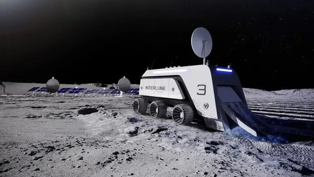 Hình ảnh ý tưởng về máy đào mặt trăng của Interlune. Ảnh: Interlune.