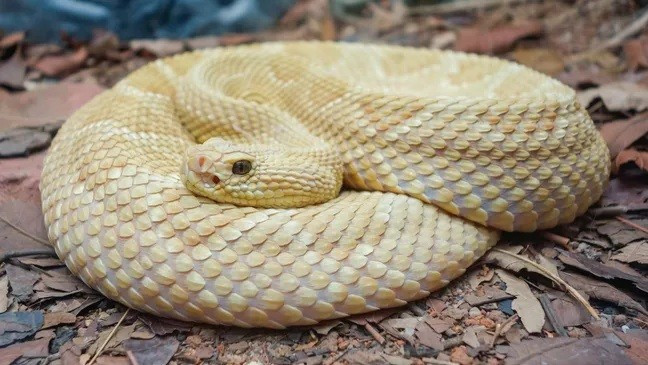 Rắn hổ lục đầu giáo vàng (Bothrops insularis) là một trong những loài rắn độc nhất ở Nam Mỹ. (Nguồn ảnh: caio acquesta qua Getty Images) dao-tu-than-giua-bien-khoi-noi-hang-ngan-ran-doc-lam-chu-2.jpg