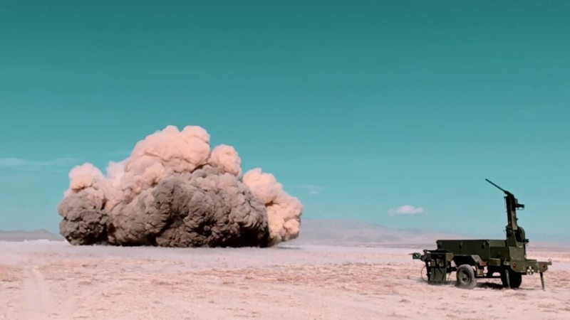 Thử nghiệm vận hành hệ thống rà phá bom mìn ALPAY. Ảnh: MKE