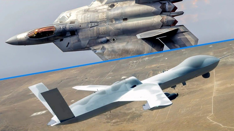 Lần đầu phi công F-22 điều khiển drone ngay trong buồng lái