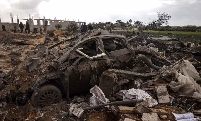 Hậu quả của cuộc tấn công tàn khốc của Israel vào Khan Younis.