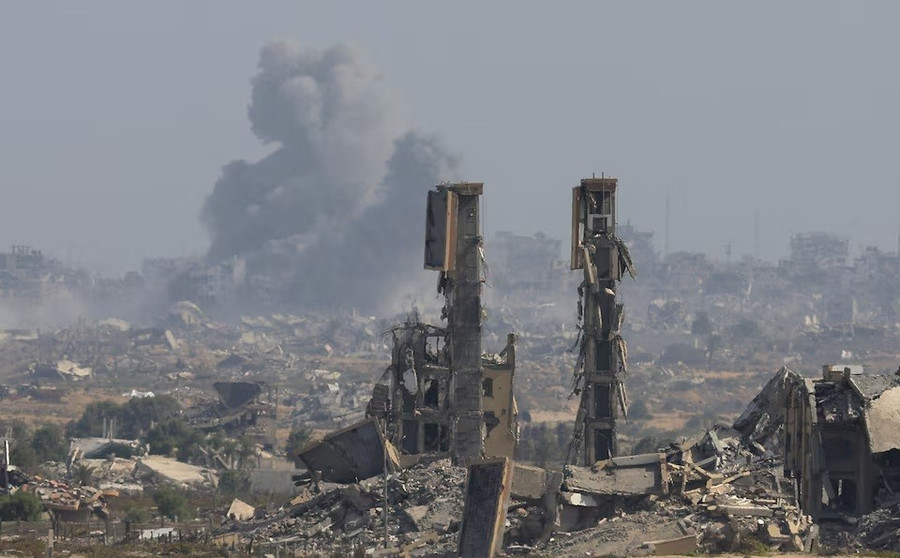 Hình ảnh Gaza sau những đợt tấn công từ Israel. phan-ung-quoc-te-don-dap-khi-ong-trump-keu-goi-israel-ngung-oanh-kich-gaza.jpg