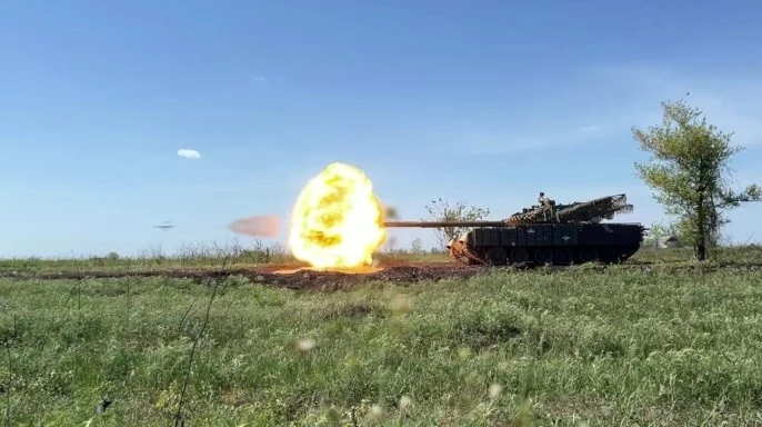 Xe tăng Ukraine. (Ảnh: Pravda)