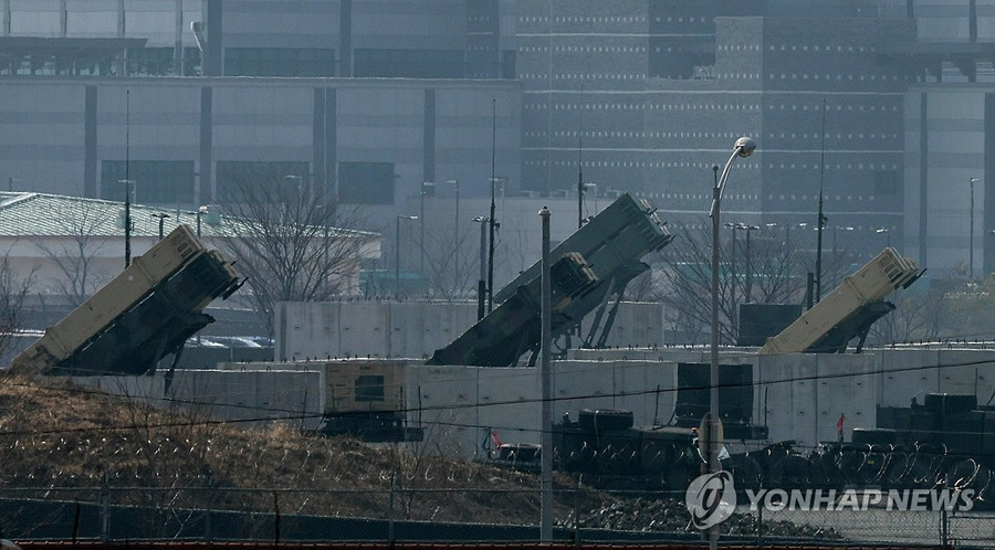 Các khẩu đội tên lửa phòng thủ Patriot tại Trại Humphreys ở Pyeongtaek, cách Seoul khoảng 65 km về phía nam. (Yonhap)