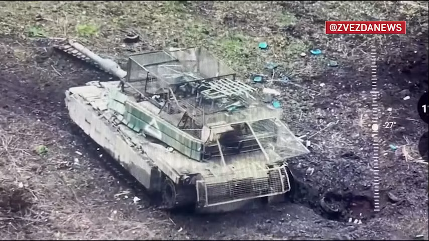 Video drone FPV xóa sổ tăng Abrams ở vùng Sumy