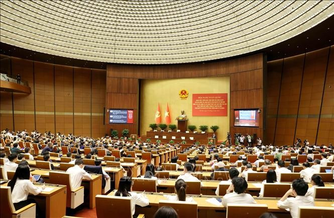 Hội nghị toàn quốc quán triệt, triển khai thực hiện Nghị quyết 66-NQ/TW và Nghị quyết 68-NQ/TW của Bộ Chính trị. (Ảnh: Phương Hoa/TTXVN) thu-tuong-pham-minh-chinh-da-noi-la-lam-khan-truong-dua-nghi-quyet-68-2.jpg