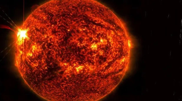 Hình ảnh về vụ bùng phát năng lượng mặt trời được chụp bởi Đài quan sát động lực học mặt trời của NASA.