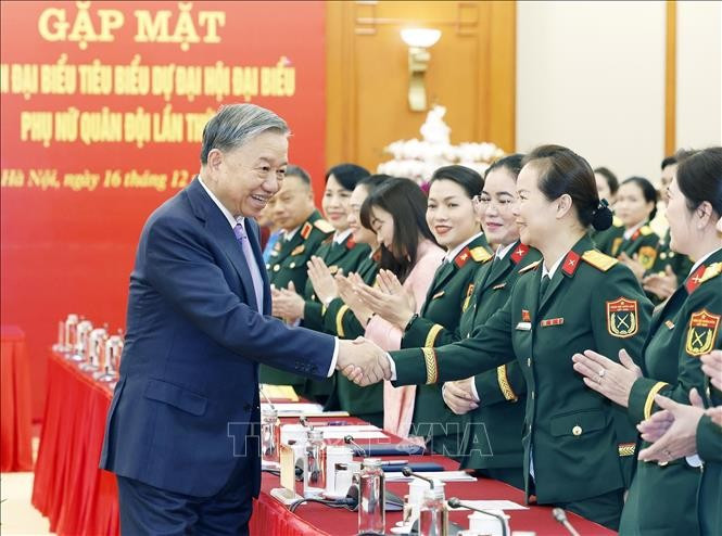 Tổng Bí thư Tô Lâm và các đại biểu. Ảnh: Thống Nhất/TTXVN.