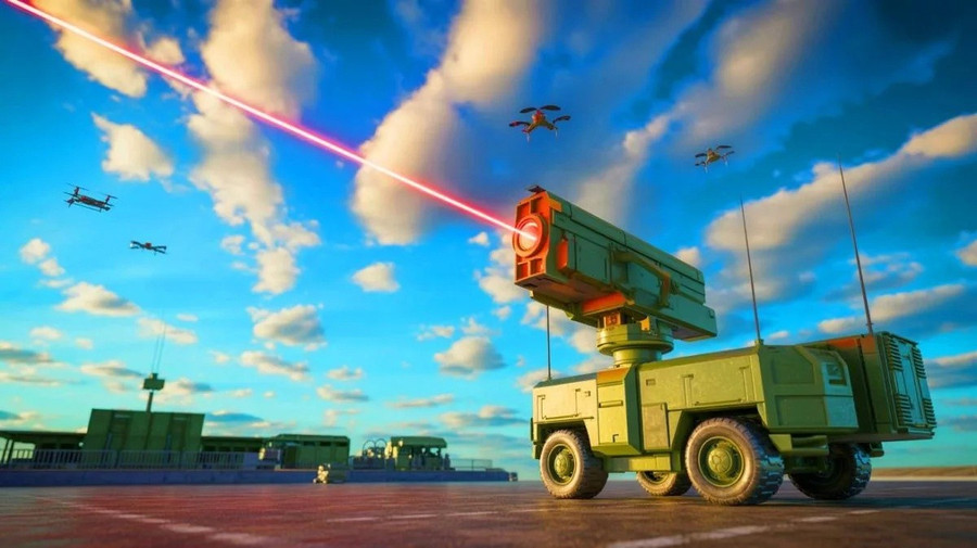 Hình minh họa về Apollo, một loại vũ khí laser năng lượng cao do Electro Optic Systems phát triển, được thiết kế để chống lại các mối đe dọa từ drone.