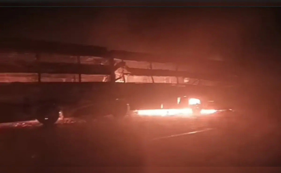 Hiện trường vụ tai nạn.