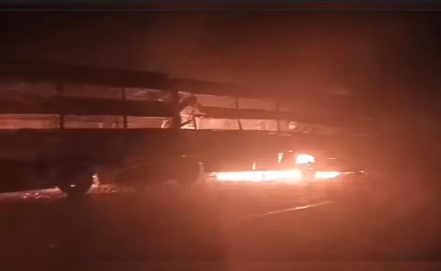 Hiện trường vụ tai nạn.