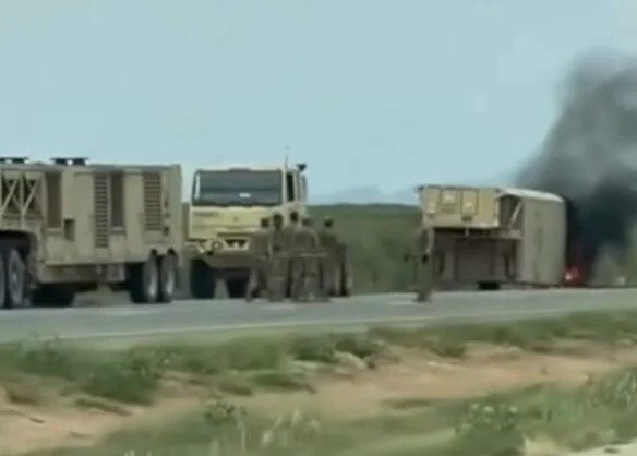 Rơ-moóc hệ thống THAAD bốc cháy trên cao tốc, 7 binh sĩ nhập viện