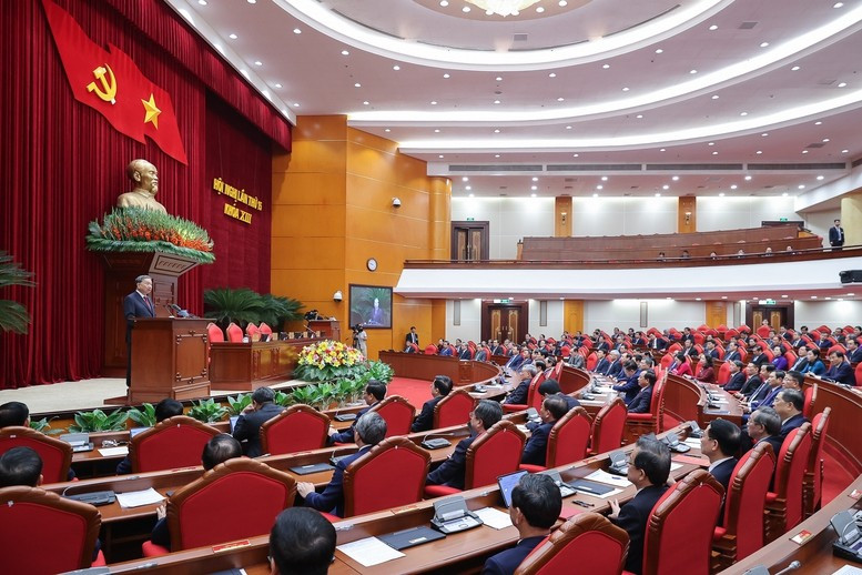 Hội nghị lần thứ 15 Ban Chấp hành Trung ương Đảng khoá XIII. Ảnh: VGP/Nhật Bắc