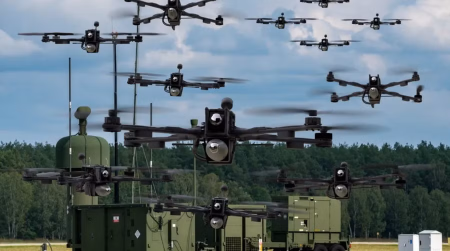 Ảnh minh họa bầy drone.