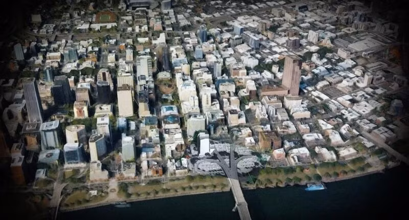 Sentry có thể giám sát hàng trăm địa điểm trên khắp thế giới cùng một lúc. Ảnh: Maxar Technologies.