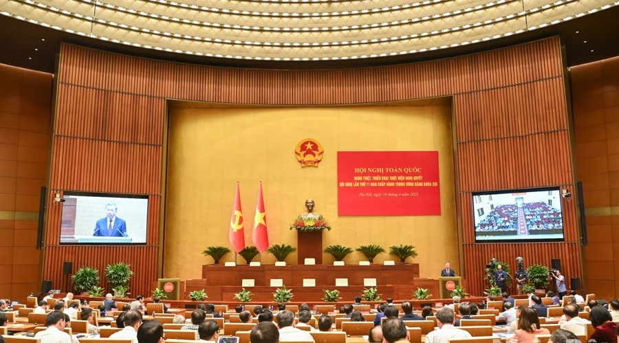 Tổng Bí thư Tô Lâm phát biểu chỉ đạo hội nghị. (Ảnh: Nhandan.vn) phat-bieu-cua-tong-bi-thu-to-lam2.jpg