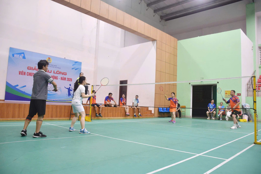 Giải cầu lông viên chức, người lao động 2026 Trường ĐH Sư phạm Huế.