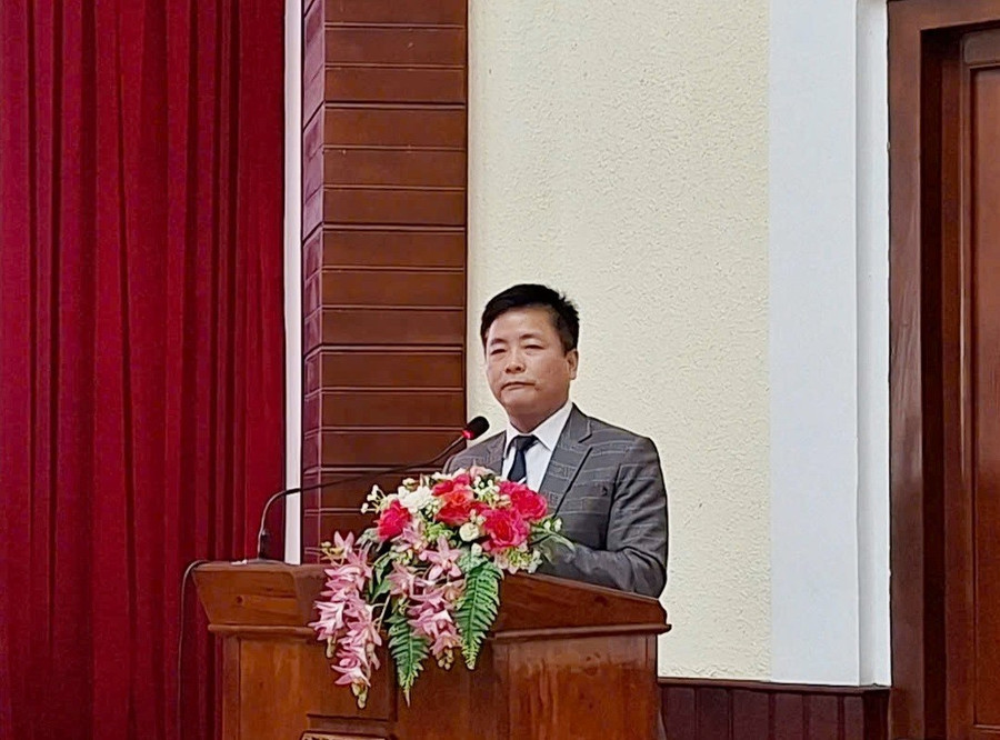 TS Bùi Văn Lợi, Phó Giám đốc phụ trách Đại học Huế phát biểu. z6610757752270-5298a0bc084b44e963ab41c8243e313d.jpg