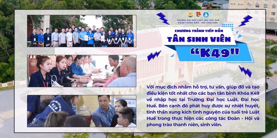 Trường Đại học Luật, Đại học Huế thông báo chương trình tiếp đón tân sinh viên K49.