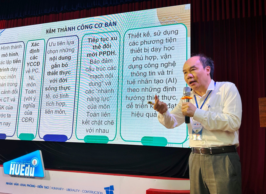 Professor of Science Do Duc Thai, Editor-in-Chief of Mathematics, 2018 General Education Program, gives his opinion. gs-do-duc-thai.jpg