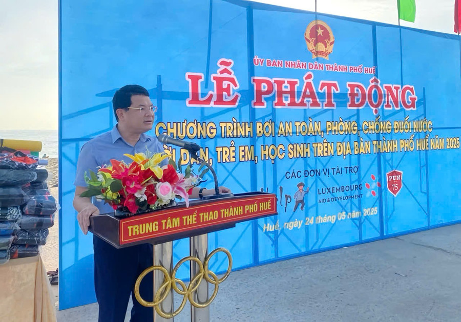 Ông Hoàng Hải Minh - Phó Chủ tịch UBND TP Huế phát biểu phát động chương trình. z6633511541441-dfa93600548081b1c97bb1b3f8916f73.jpg