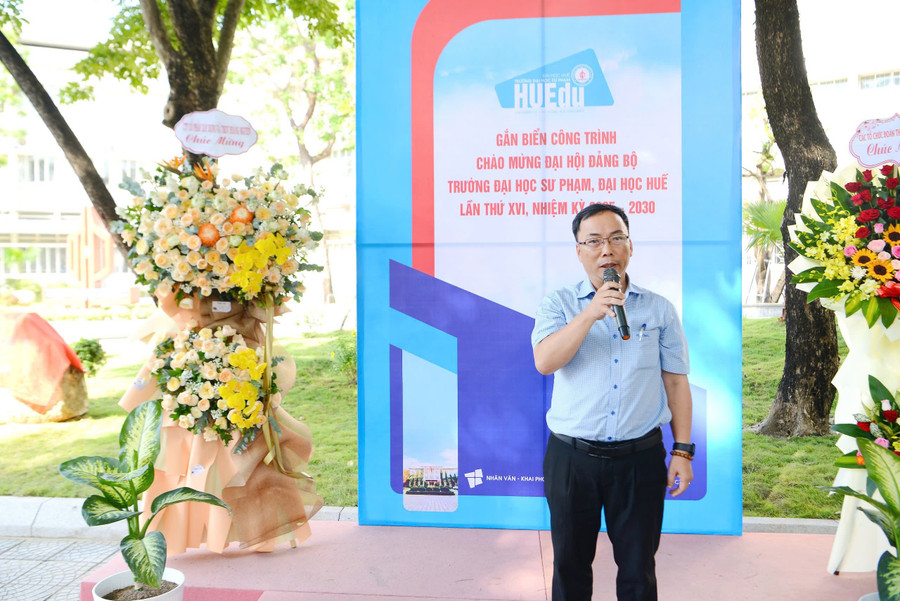 GS.TS Dương Tuấn Quang - Bí thư Đảng uỷ, Chủ tịch Hội đồng Trường Đại học Sư phạm, Đại học Huế phát biểu. z6615913203805-9d1c1c5a10b6948c2c688fff4c7e3f3e.jpg